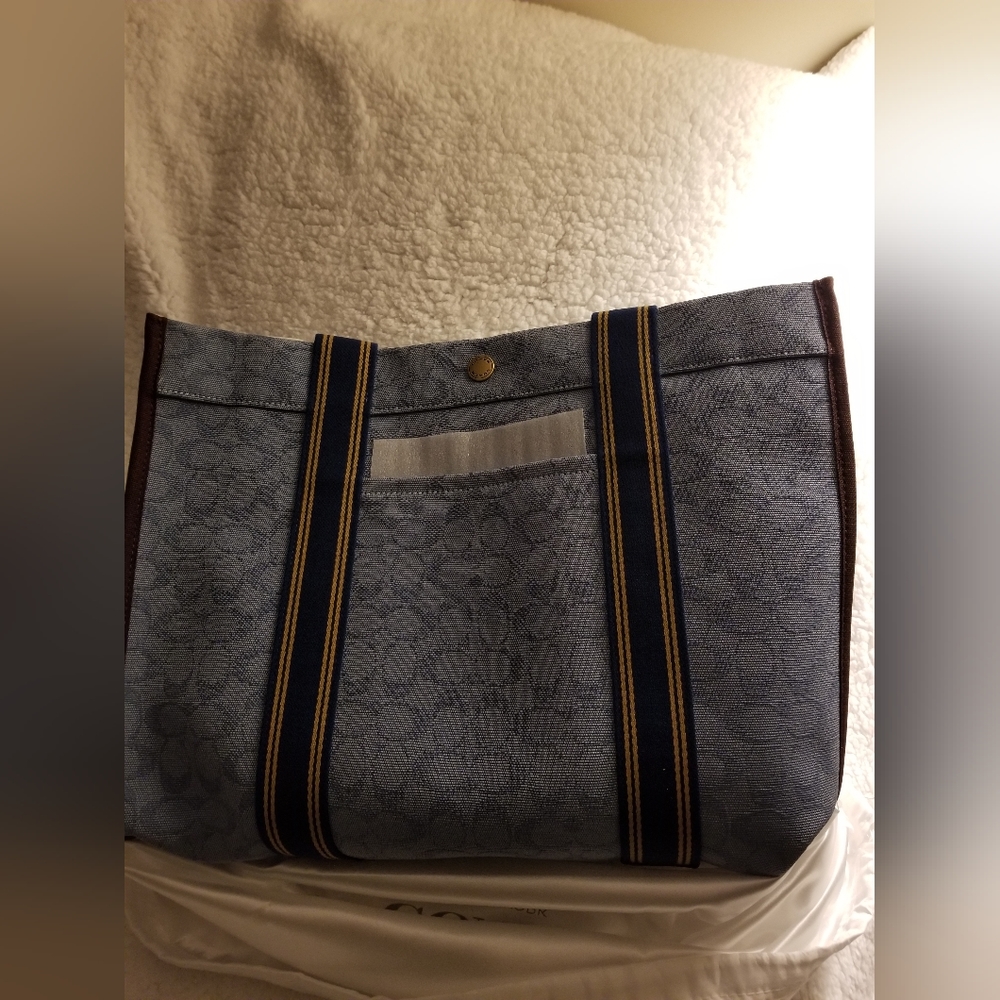 🎀NWT Authentic Coach Jacquard Spin Tote 42. Color: Slate.💖 - Picture 12 of 15
